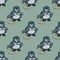 Funny beaver seamless pattern