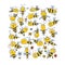 Funny Bees family. Beehive for your design