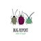 Funny beetle, bug character for your design