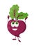 Funny Beetroot with eyes on white background