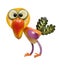 Funny bird made of vegetables