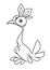 Funny bird parody character illustration cartoon coloring