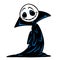 Funny black cloak ghost nightmare character cartoon