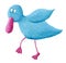 Funny blue bird