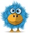 Funny blue bird