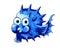 Funny Blue Blowfish