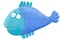 Funny blue fish