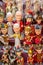 Funny bobble head dolls like Caesar and the Pope from rome, Italy