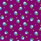 Funny bright seamless pattern with blueberries