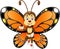 Funny Brown Butterfly Cartoon