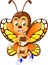 Funny Brown Butterfly Cartoon