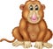 Funny Brown Monkey Cartoon