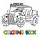 Funny Buggy car or outroader coloring book