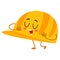 Funny builder hard hat, head protector, plastic helmet