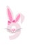 Funny bunny number 9 for kids. Nine digit in the form of a rabbit. Learn to count