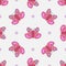 Funny butterflies and polka dots. Cute seamless pattern for kids.