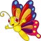 Funny butterfly cartoon