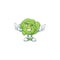 Funny cabbage cartoon character style with Wink eye