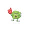 Funny cabbage mascot cartoon style with Foam finger