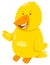 Funny canary cartoon animal character