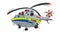 Funny cargo helicopter with eyes Kids illustration