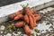 Funny carrots, homemade zero waste ugly food, antioxydant and non gmo vegetable, daucus carota