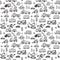 Funny Cars. kids seamless pattern texture.