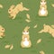 Funny cartoon animals, bunnies and rabbits vector