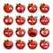 Funny cartoon apple character