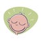 Funny cartoon baby head