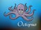 Funny cartoon baby octopus