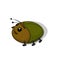Funny cartoon beetle illustration.
