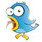 Funny cartoon bird