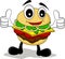 Funny cartoon burger