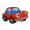 Funny cartoon cars - red car cartoon