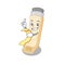 A funny cartoon character of asthma inhaler with a menu