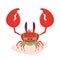 Funny cartoon crab in bavarian lederhosen