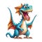 Funny cartoon cute dragon