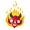 Funny cartoon devil