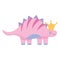 funny cartoon dino triceratops animal style white background