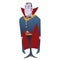 Funny cartoon Dracula vampire character