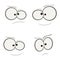 Funny cartoon eyes. Emoji emotions. Vector illustration