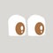 Funny cartoon eyes. human eye emotions doodle. Isolated vector illustration icons.