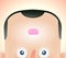 Funny cartoon face of man