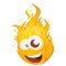 Funny cartoon flame