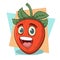 funny cartoon fresh strawberry character