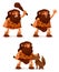 Funny cartoon illustration of a caveman