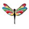 Funny cartoon illustration of dragonfly. Bright Dragonfly flutters.