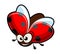 Funny cartoon ladybug