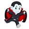 Funny cartoon little vampire